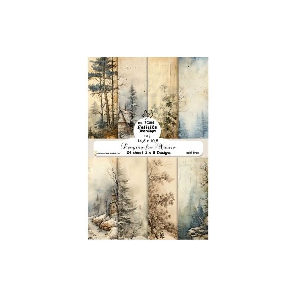 Felicita Design Card A6 Loning for nature 3x8design 14,8x10,5cm 200g