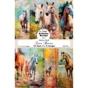 Felicita Design Card A6 Love horses 3x8design 14,8x10,5cm 190g