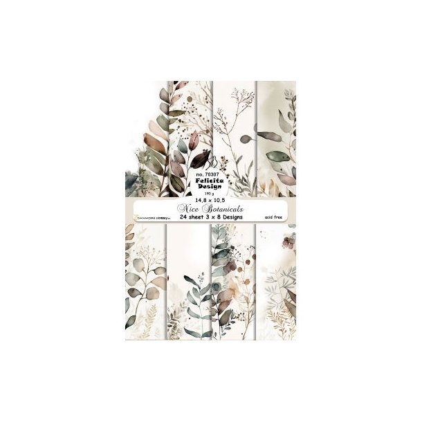 Felicita Design Card A6 Nice botanicals 3x8design 14,8x10,5cm 190g