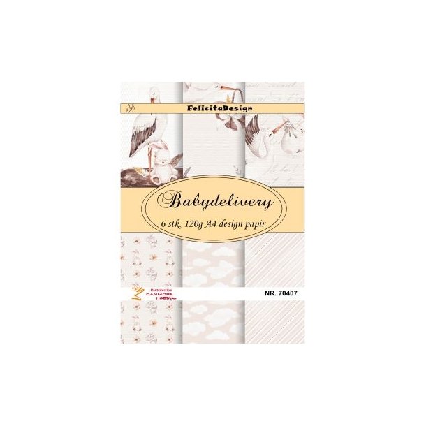 Felicita Design Babydelivery A4 6 stk 120g