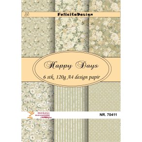 Felicita A4 Design Happy days 6stk 120g