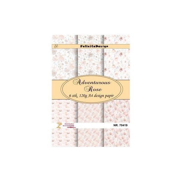 Felicita Design Adventurous rose A4 6 stk 120g