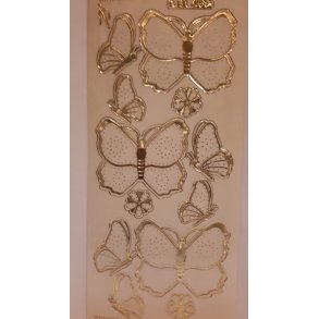  Guld sommerfugl transparent