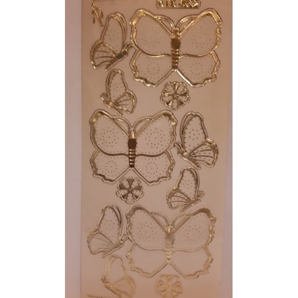  Guld sommerfugl transparent