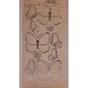  S�lv sommerfugl transparent