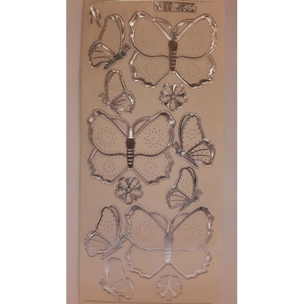  S�lv sommerfugl transparent