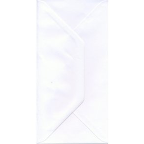 Kuvert til slimcards 110x220mm Hvid med spidslukning