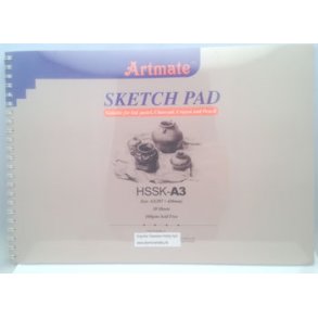 Artemate skitseblok A3 syrefri 30 ark 160g