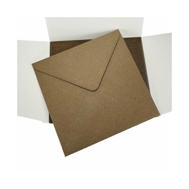 Genbrugskuverter med spids 15x15cm 20stk 100g