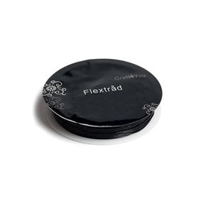 Elastisk smykketr�d 0,5mm 8m sort