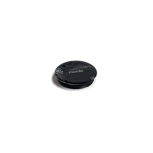 Elastisk smykketr�d 0,5mm 8m sort