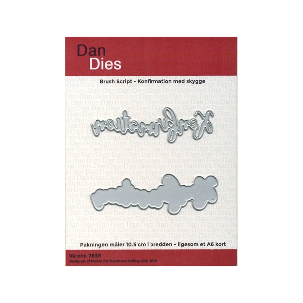  Dan Dies Konfirmation med skygge 8x2,5cm