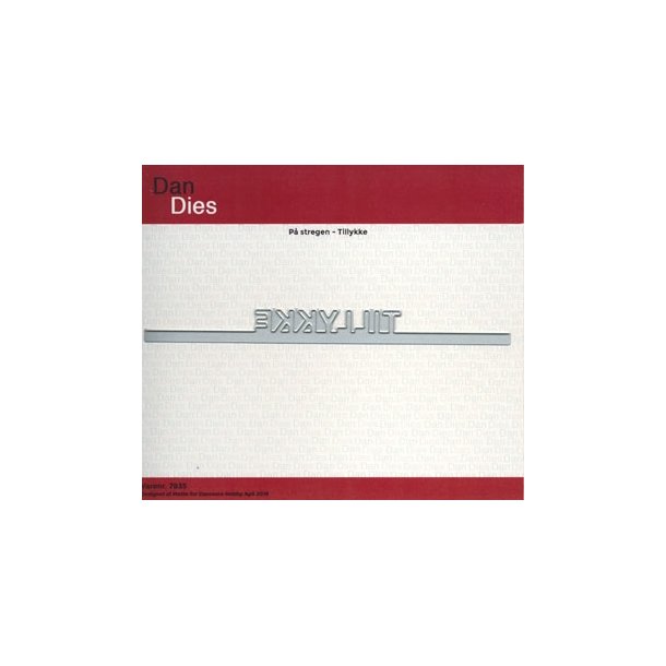  Dan Dies P� stregen Tillykke 15x1,4cm