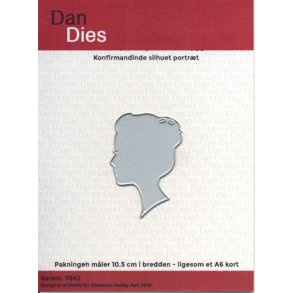  Dan Dies Dame-pigehoved 3,8x5cm