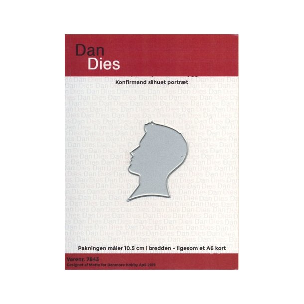  Dan Dies Mande-drengehoved 3,8x5cm