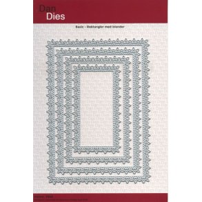 Dan Dies Raktangler med blondekant 5x9,5 til 11x15,5vm
