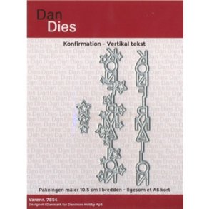  Dan Dies Konfirmation lodret skrift 2x2,9cm