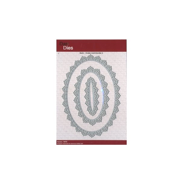  Dan Dies Oval med blondekant 2,7x7 - 10,1x14,4cm