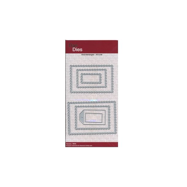  Dan Dies Sm� rektangler A7-A8 St�rste ca 9,4x6,5cm