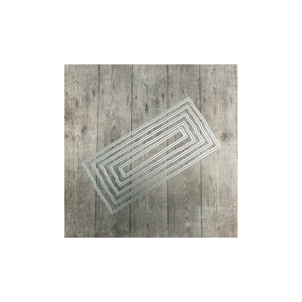 Dan Dies Rustik rektangel Slim card St�rste 20x9cm Mindste 12x1,5cm