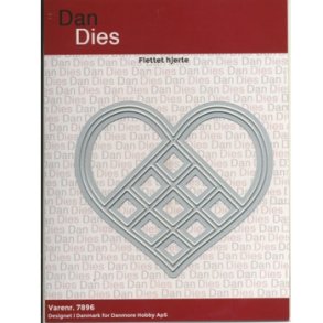 Dan Dies Flettet hjerte ca 8x7cm
