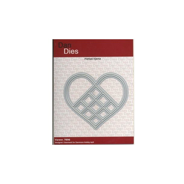 Dan Dies Flettet hjerte ca 8x7cm