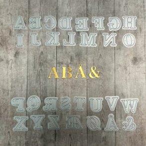Dan Dies Serif store bogstaver H�jde A ca 2cm Sm� bogstaver 7910