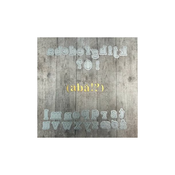 Dan dies Serif sm� boigstaver H�jden a ca 1,7cm b ca 2,5cm 