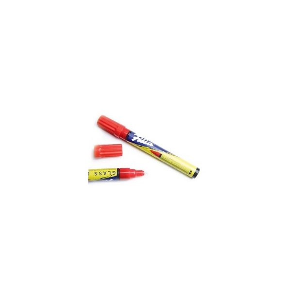  Glass & porcelain marker red