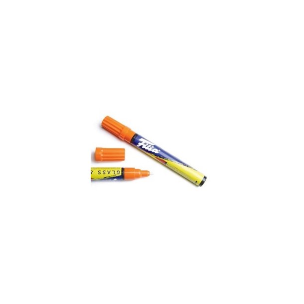  Glas & porcelain marker orange
