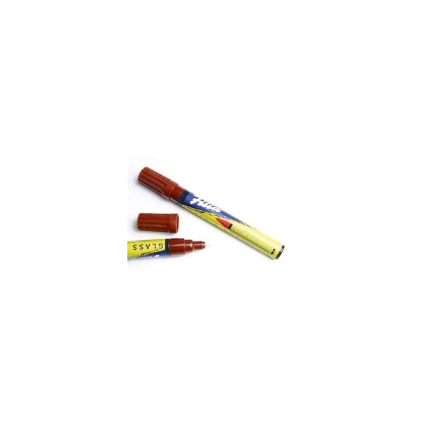  Glass & porcelain marker brown