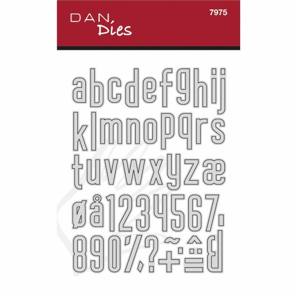 Dan Dies Stort t-shirts alfabet Sm� bogstaver Bogstaverne m�ler ca. 1,6-2,4cm i h�jden og har bredder p� 0,2-1,5 cm.