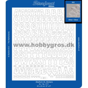  S�lv bogstaver ca 2cm