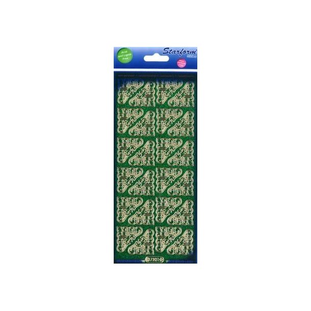 Gr�n-guld Hj�rner glitter