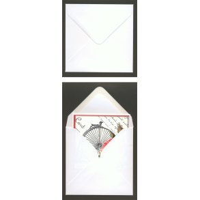  Hvid kuvert 12,5x12,5cm