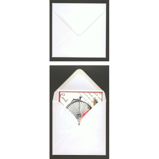  Hvid kuvert 12,5x12,5cm