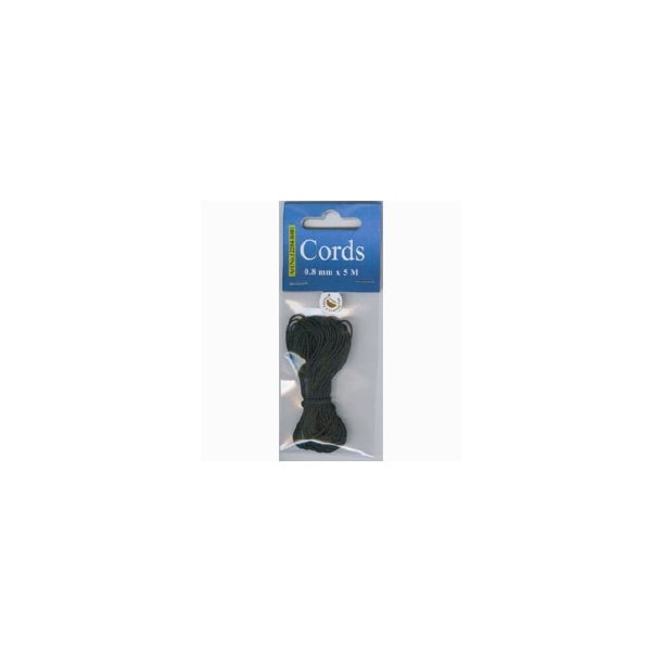 Knyttesnor Sort 0,8mm 5m Art no 12284-8401