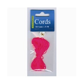 Knyttesnor Neon pink 0,8mm 5m Art no 12284-8404