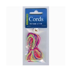 Knyttesnor Neon mix 0,8mm 5m Art no 12284-8409