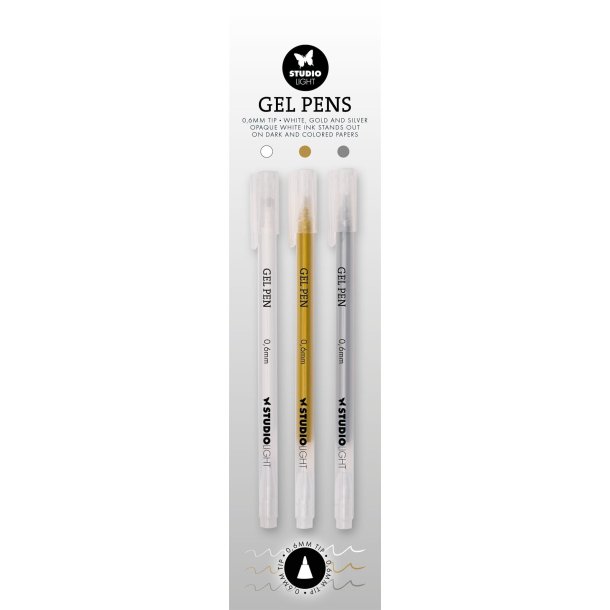 Stiduo Light gele penns white, gold, silver 0,6mm