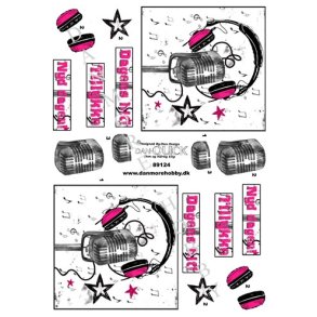3D Pink h�jtaler og heatset