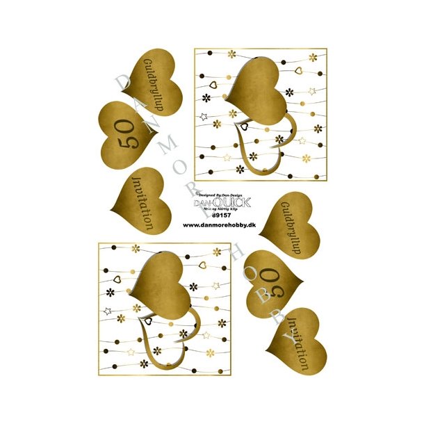3D Guldhjerter