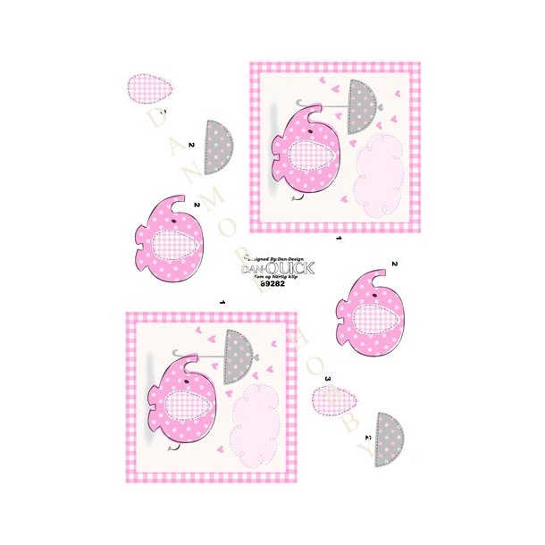  3D Lyser�d babyelefant