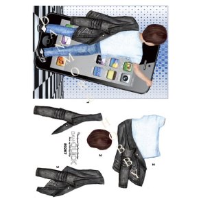  3D Dreng med iphone A5
