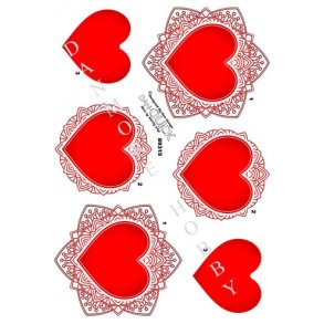  3D R�de hjerter