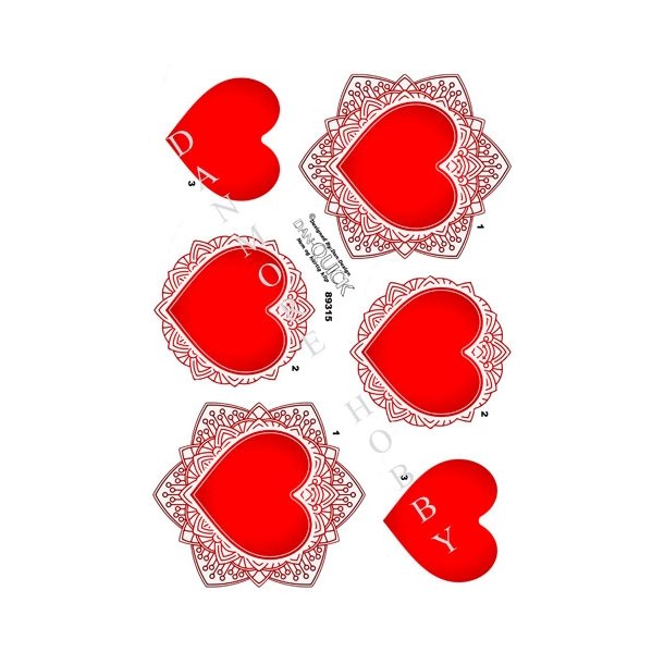  3D R�de hjerter