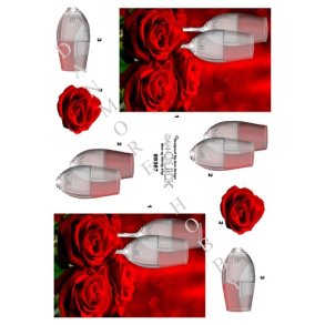 89367DQ 3D Glas med roser