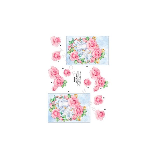  3D Klokke med blomster