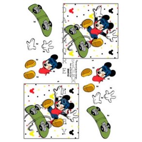 Mickey p� skateboad