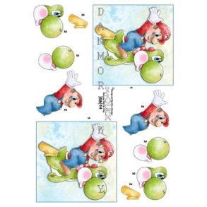 3D Mario p� dinossaur
